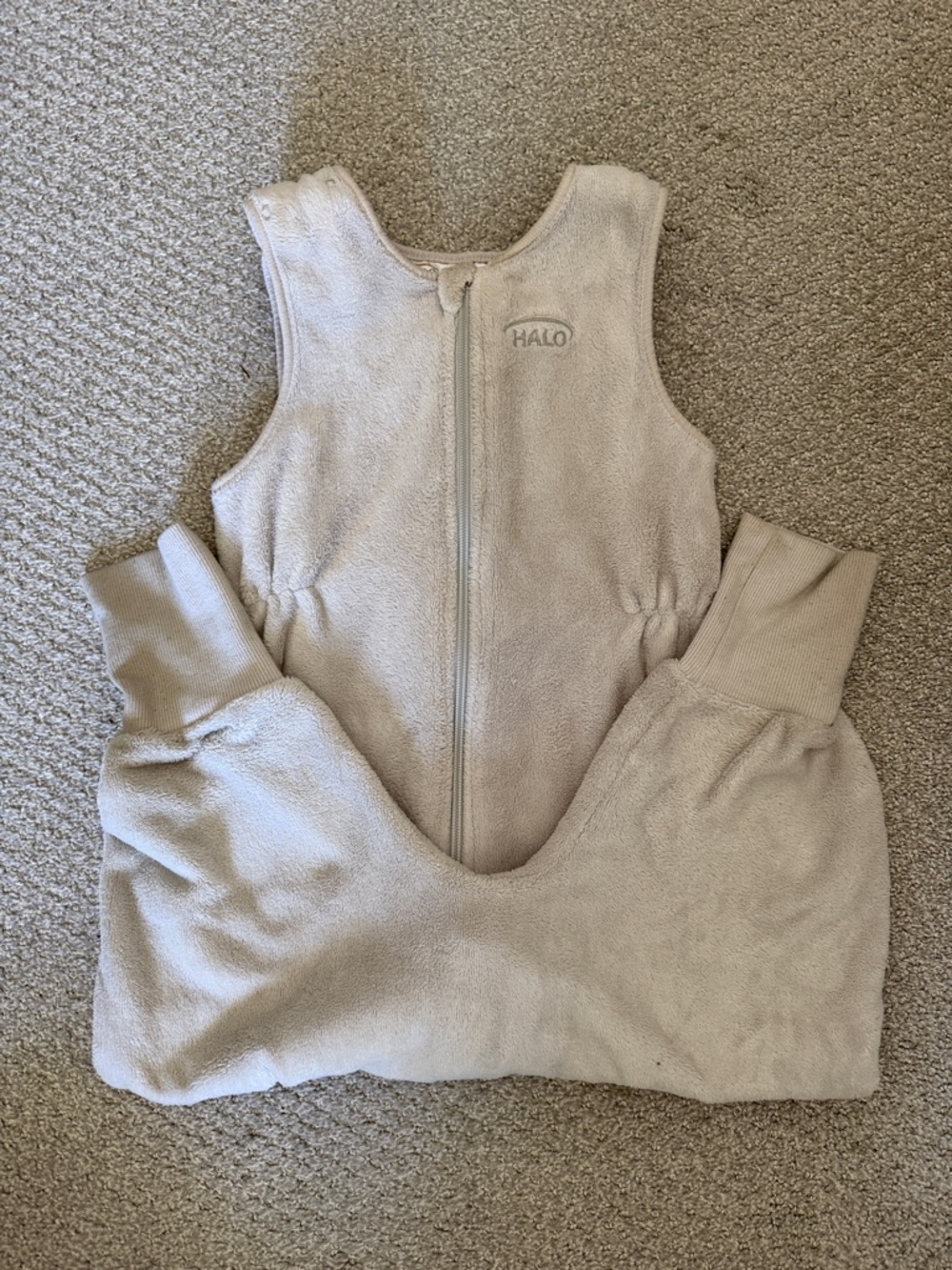 Halo Light Beige Fleece Wearable Blanket Sleep Sack